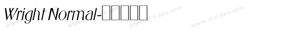 Wright Normal字体转换